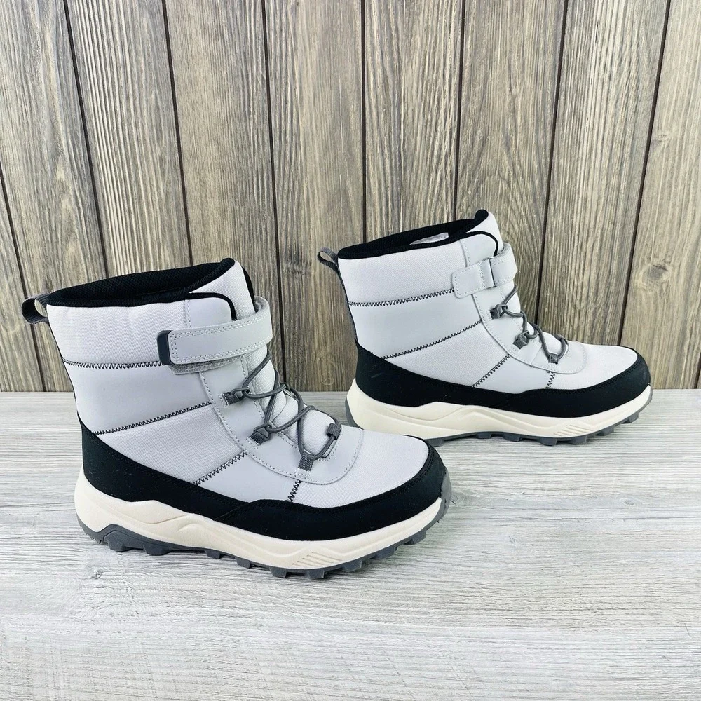 Cat & Jack Kids Youth Noah Waterproof Hook & loop Winter Boots Size 5